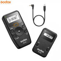 Godox TR Series 2.4G รีโมทคอนโทรลไร้สายชัตเตอร์กล้องรีโมท (Tramsmitter &amp; Receiver) 6การตั้งค่าตัวจับเวลา32ช่องสัญญาณควบคุมระยะทาง100เมตรด้วย TR-S2สายชัตเตอร์อะไหล่สำหรับ Sony A7/A7RII/A9/A9II/A58/A6600/NEX-3NL/HX50/HX300/RX100M6/RX100M5