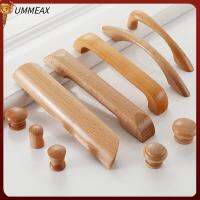 UMMEAX ที่จับลิ้นชักไม้ฮาร์ดแวร์ลูกบิดเฟอร์นิเจอร์มือจับประตูตู้เพื่อความปลอดภัยของสีธรรมชาติ