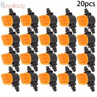 ☾❂♝ 20Pcs Mini Valve For 4/7mm Hose Irrigation Barbed Water Flow Control Valve