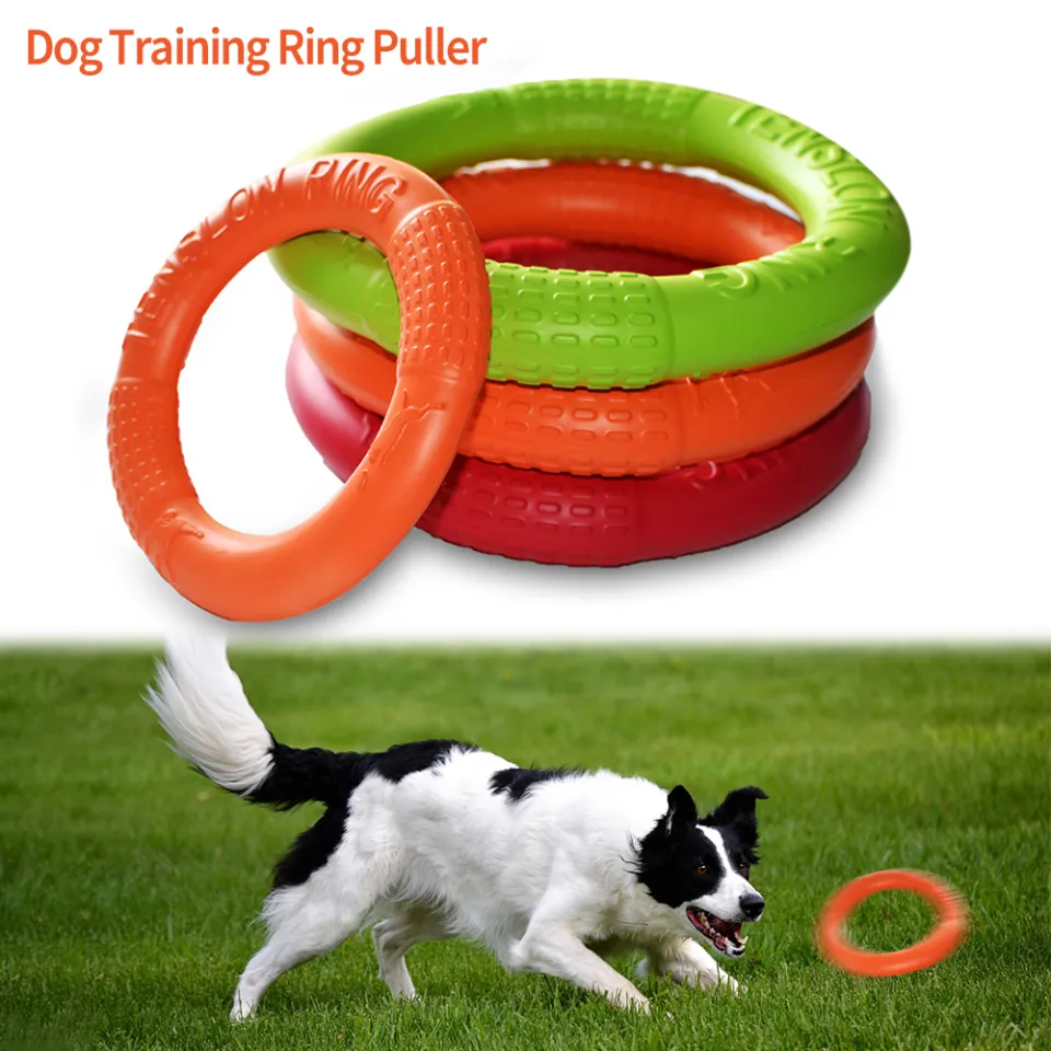 Dog Toy Training Ring Puller Puppy Flying Disk Chewing Toys