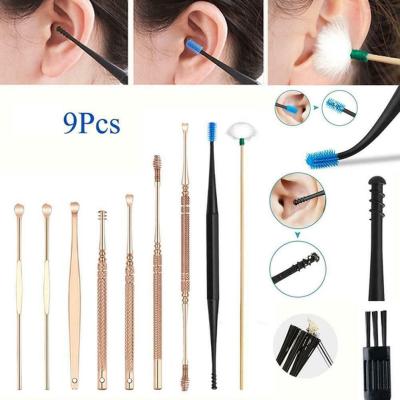 9PCS 9PCS Innovative Spring Ear Wax Cleaner Tool Sets Innovative Spring Ear Wax Cleaner Tool Sets Spring Ear Wax Cleaner Tool Sets