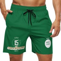 Israel MHFC Champions 15กางเกงขาสั้นบุรุษ Swim Trunk Beach Pant Quick Dry Shorts Drawstring Elastic Waist With Pockets...