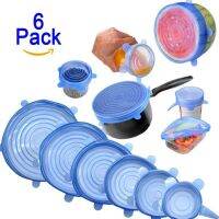 【Ready Stock】6 pcs Silicone elastic lid reusable durable and expandable lids to keep food fresh