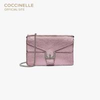 COCCINELLE AMBRINE SOFT Handbag Mini 190101 BUBBLE GUM MET. กระเป๋าสะพายผู้หญิง