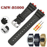 Watch Accessories Strap Replacement for CASIO G-SHOCK GMW-B5000 Wrist Watch Band Stainless Steel Ring Rubber Waterproof celet