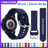 CNAGAIN สายนาฬิกาสำหรับ Samsung Galaxy Watch Active 2 Watch 4/4 Class/ 5 /5 Pro 40Mm 44Mm 3 S3เกียร์ S4สายรัดข้อมือสำหรับเปลี่ยนสมาร์ทวอท์ช42Mm 46Mm 45วง Gt2 Huawei Huami Mm Gt3 Amazfit Pro