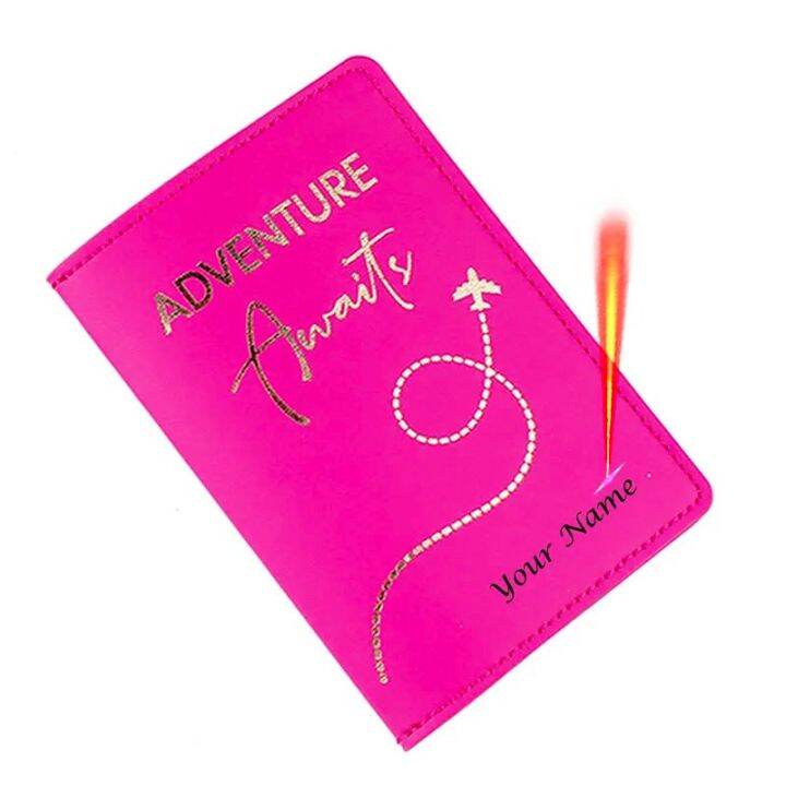 Cute Personalised Passport Cover for Women with Names Travel Document