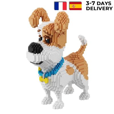 2000+pcs 16013 Mike Dog Building Blocks Diamond Micro Small Particles Spelling Toy Pet Dog Block Model Toys for Children Gifts
