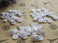 100sets Size T5 White Resin Snap Buttons Fasteners For Cloth Bib Diaper Scarves Button