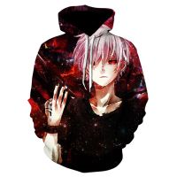 Sudadera con capucha con estampado 3D de Tokyo Ghoul para hombre, de Ken Kaneki Sudadera con capucha, sudaderas de Anime japonés, Tops geniales, chaqueta, ropa de 2021