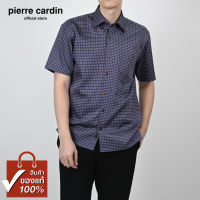 Pierre Cardin เสื้อเชิ้ตแขนสั้น ผ้านุ่มพิเศษ ไม่ยับ Basic Fit รุ่นมีกระเป๋า ผ้า Cotton 100% [SCP0541-NV]