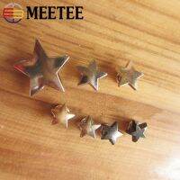 【CW】 Meetee 50pcs 9/12/19mm Metal Star Rivet Shoes Leather Decoration Clasp Accessories Clothing