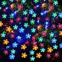 ┋☎◊ LED Christmas Lights Blossom Flowers LED String Fairy Lights Warm White Garland Holiday Home Room Badroom Wedding Decoration