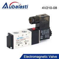 Original AirTac Pneumatic Electric Solenoid Valve 5Way 2 Position Control Air Gas Magnetic Valve 4V210-08 12V-220V Coil Volt Valves