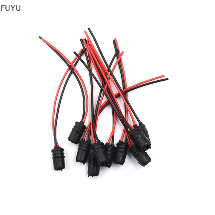 fuyu-10pcs-t10-light-bulb-extension-socket-holder-soft-rubber-push-in-wedge-base