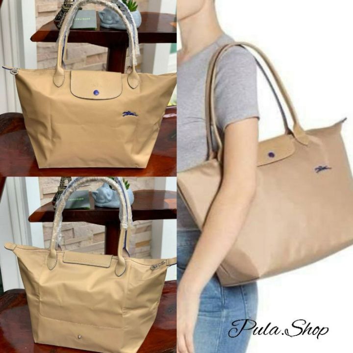 กระเป๋าสะพาย-หูยาว-size-l-long-champ-pliage-club-tote-bag-irisbag