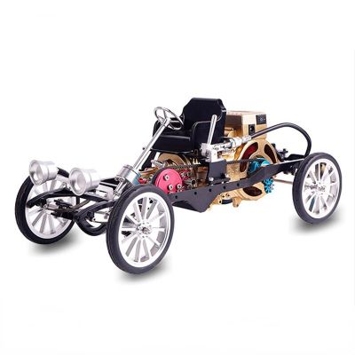 Single Cylinder Car Model Toy Alloy DIY Mechanical Assembly Metal Model Can Start Experimental Scientific Social Toys