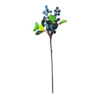 Artificial Flowers California Faux Blueberries Artificial Blueberry Stems for Decorating Blueberry Picks Fruit