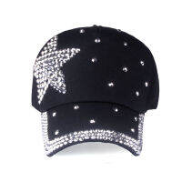 [YARBUU] ยี่ห้อเบสบอลหมวก Rhinestone ผู้หญิง Five-Pointed Star Casual Snapback หมวกแฟชั่นใหม่ฤดูร้อน Sun Lady หมวก