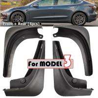 สำหรับ Tesla รุ่น3 2016 2017 2018 2019 2020 2021 Mud Flap Splash Guards Mudguards ด้านหน้าด้านหลัง Fender Protector Racing รถ Mudflaps