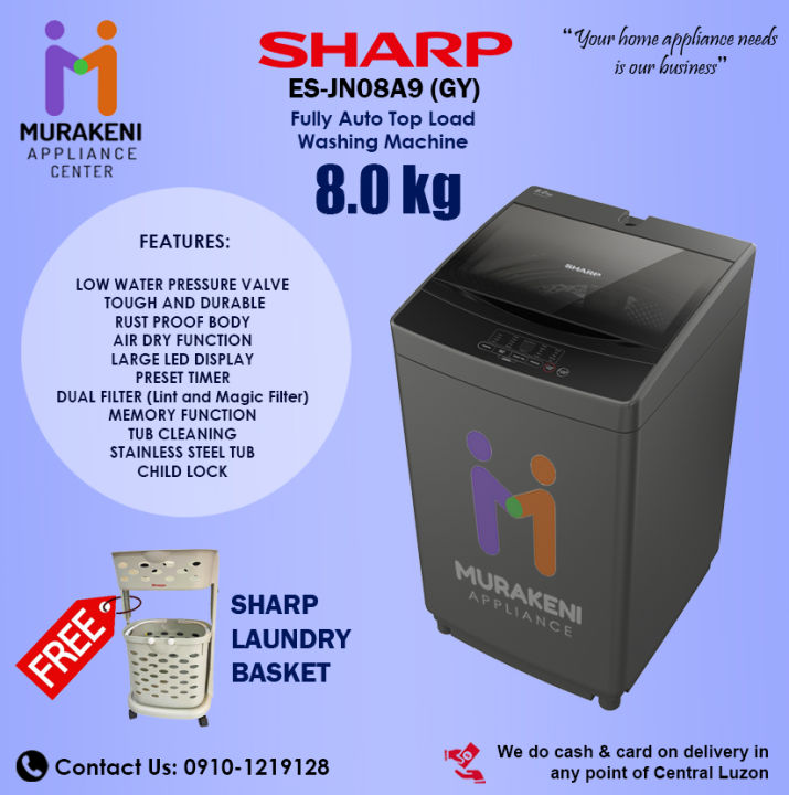 sharp fully automatic washing machine 8.0 kg