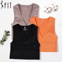 SFIT Womens Top Sexy Crop Top Female Seamless Sports Camisole Girls Summer Tank Top Sexy Deep V No pad underwear топ женский