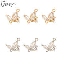 Cordial Design 50Pcs 11*12MM DIY CZ CharmsJewelry AccessoriesConnectorButterfly ShapeHand MadeJewelry Findings &amp; Components