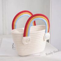 【Ready Stock】 ☑✹ C23 Las Handbag Shoulder Bag Woven Bag Childrens Gift Bag Wedding Handgift