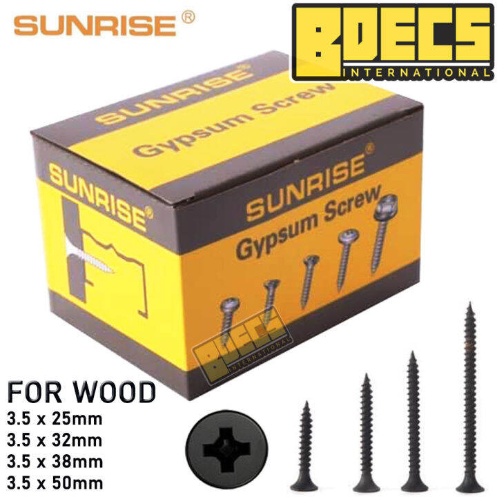 Sunrise Black Screw /Gypsum Screw Wood per Box I Bdecs Lazada PH