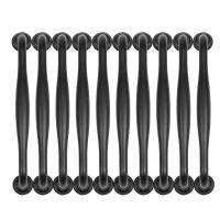 10Pcs Black Kitchen Cabinet Door Handles Drawer Bedroom Pull Center Distance128mm
