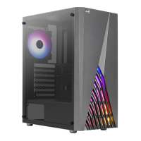 CASE (เคส) AEROCOOL DELTA (DELTA-G-BK-V2) (BLACK) (ATX) ---