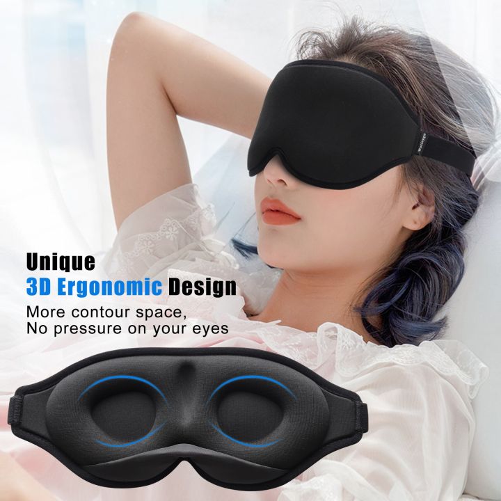 การนอนหลับที่3d-สำหรับผู้หญิงผู้ชายตาบอดกลางคืนทรงถ้วยโค้งแผ่นปิดตาปิดกั้นแสงที่หรูหราที่ปิดตาขึ้นรูป