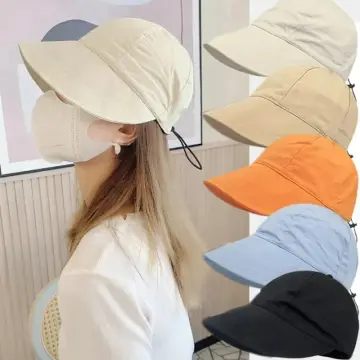 Sun Protection Hats Wide Brim Sun Hat Drawstring Caps Fisherman Cap Foldable