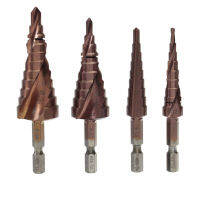 1ชิ้นขั้นตอนการเจาะกรวย HSS Hex Shank ชุดบิตที่เจาะรูไม้-4-22มม