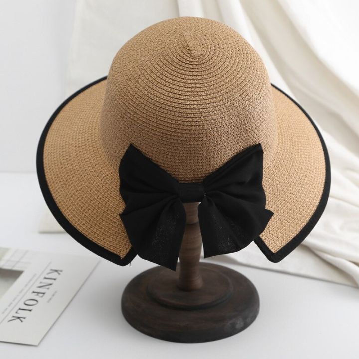 หมวกผู้หญิง-k189หมวกชายหาดปานามา2022หมวกฟางฤดูร้อนแฟชั่นหมวกหน้าร้อนของผู้หญิงหมวกกันแดดกระบังแสงหมวกปานามา-swr-039-fedoras
