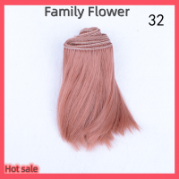 Family Flower Flash Sale 10cm x 100cm DIY Welf Fringe วิกผม High-Temperature Wire hair สำหรับ1/3 1/4 BJD Doll