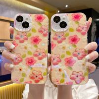 .Suitable For iPhone 11 Luxury Soft Shockproof Phone case for iphone 12 13 14 Pro Max Fashion Flowers Glitter Laser Cover with lens protective film