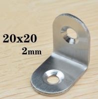 ☒✑ Stainless Steel Angle corner / 2 hole Right Angle Bracket / Metal Furniture fittings 90 Degree 50PCS