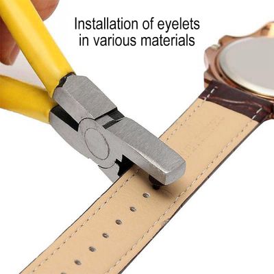 Leather Belt Hole Punch Plier Eyelet Puncher Household Leathercraft Plier Eyelet Puncher Revolve Sewing Machine Rivet Snap Tool Sewing Machine Parts