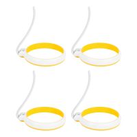 4 inch Silicone Fried Egg Rings Set, 4-Pack, Round Mold for Pancakes, Breakfast Sandwich, Nonstick Egg Ring for Frying