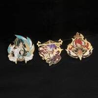 【CC】 Genshin Scaramouche Kunikuzushi Diluc Kaeya Yae MikoCosplay Badges Anime Kawaii Metal Brooches Bapack Pins