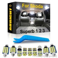 ✳℗ hrgrgrgregre Luz Interior do carro LEVOU Para Skoda 1 2 3 MK1 MK2 MK3 2001 2002 2008 2010 2012 2015 2018 2019 2020 2021 2022 Lâmpada