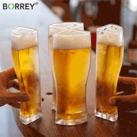 BORREY Creative 4 In 1 Beer Acrylic Cup Super Schooner Beer Glasses Mug Separable 4 Part Club Bar Party Fun Cold Drink Juice Mug Cups  Mugs Saucers