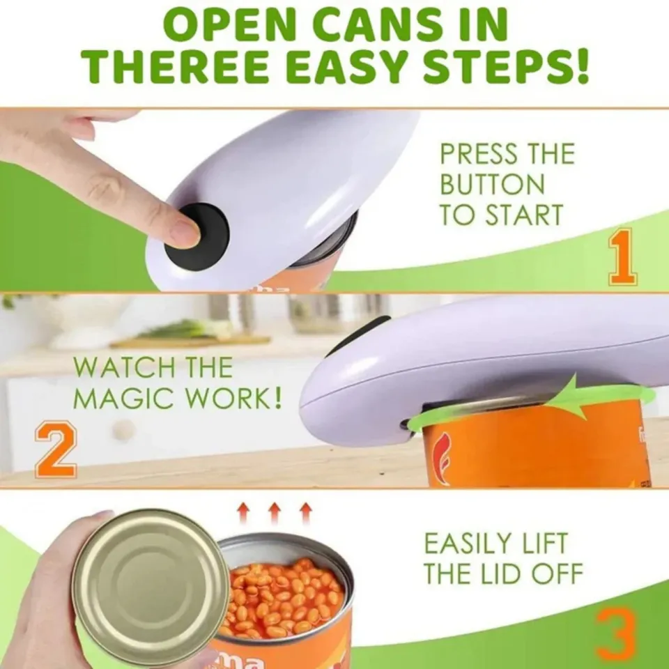 Electric Can Opener Automatic Bottle Opener Cordless One Tin Touch No Sharp  Edges Handheld Jar Openers Kitchen Bar Tool gadgets