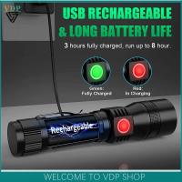 COB Strong Focus Flashlight 7 Function magnet USB flashlight