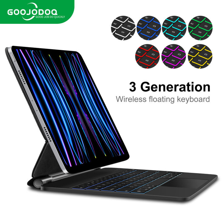 GOOJODOQ 3st Gen Magic Keyboard and Case iPad Case with