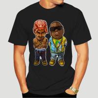 Camisa Camiseta 2Pac Notorious Big Thug Life เสื้อยืดสีดำ Hip Hop Rappers เสื้อยืดขนาดใหญ่เสื้อ Harajuku Streetwear S-5XL