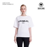 YOUTH TONIC - Likable T-Shirt with Chenille Embroidery in White / เสื้อยืด ปักฟู สีขาว