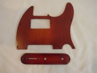 ชุด Ailanthus Wood ecaster กีตาร์ e Pickguard สีน้ำตาลทำมือ #4881