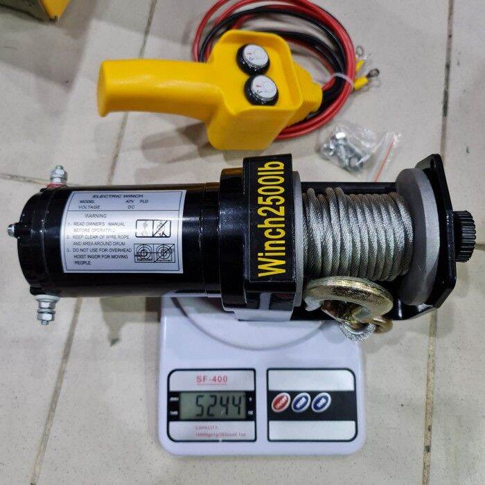 Winch ATV hoist 12volt 2500lbs 1100kg Lazada Indonesia